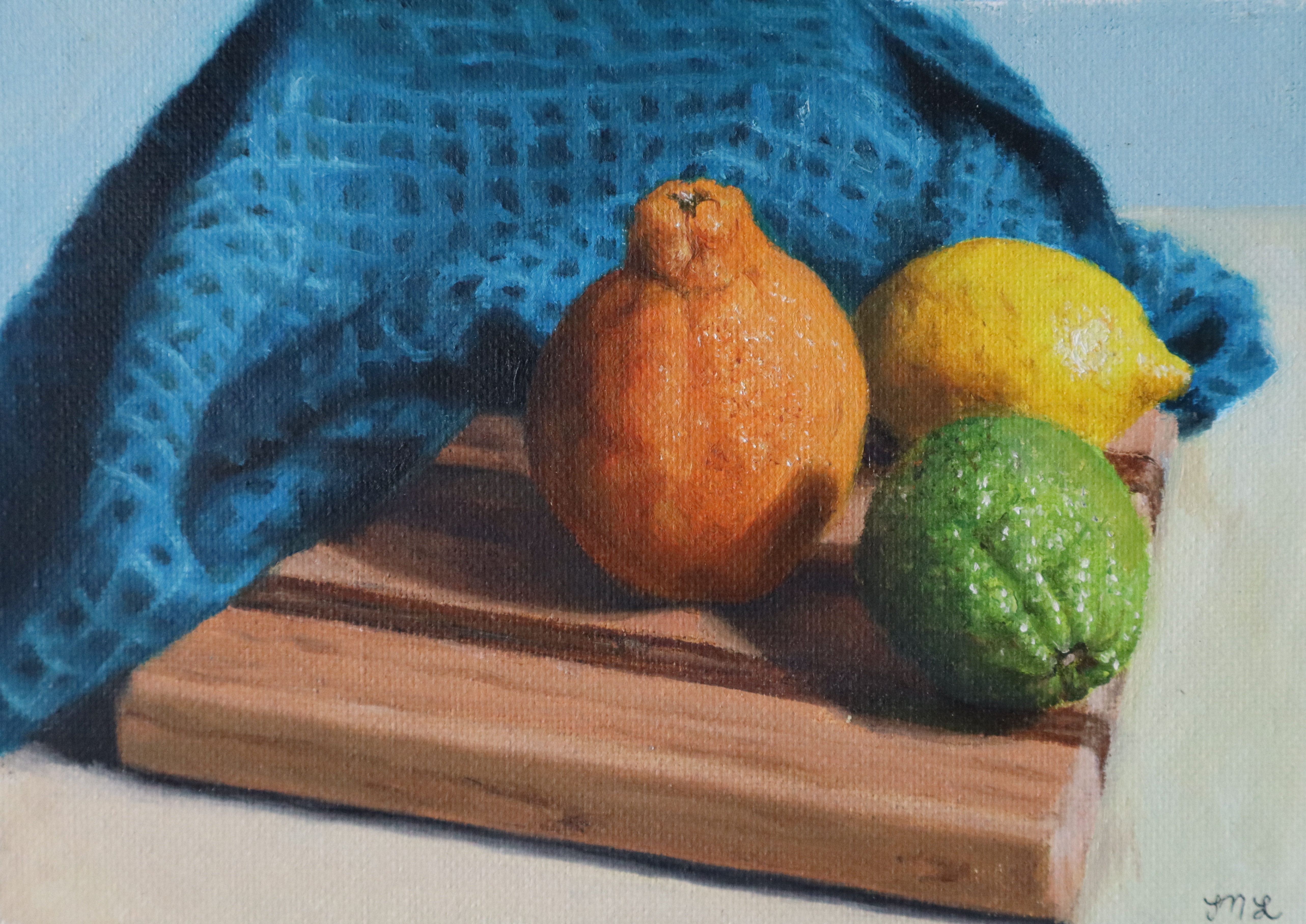 Citrus and Blue Linen